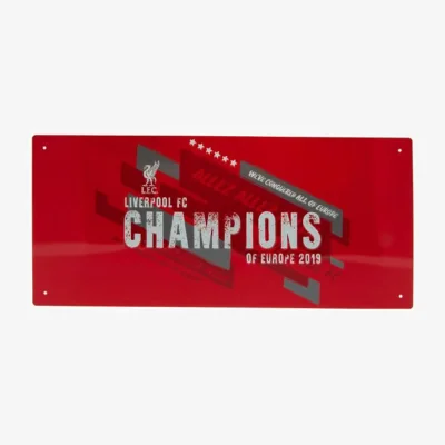 The Range Liverpool FC Champions Of Europe Metal Street Sign - Red