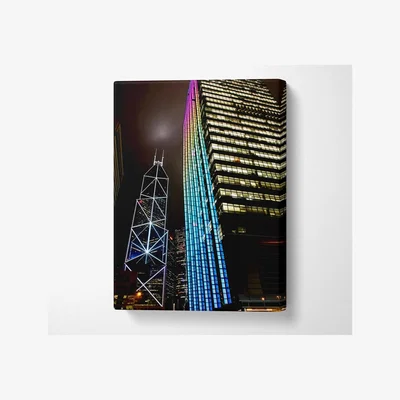 The Range Hong Kong Buildings Canvas Print Wall Art - Yellow / 50.8cm