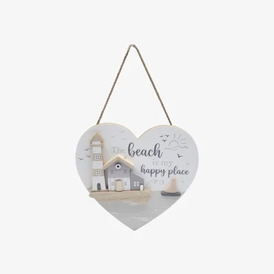 The Range The Beach is My Happy Place Plaque - Grey