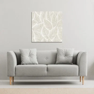 The Range beige leaves Canvas Print - Brown / 127cm