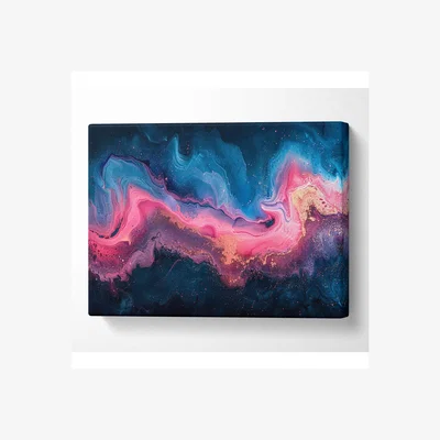 The Range Blue To Pink Flow Canvas Print - Black / 35.56cm