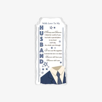 The Range With Love To My Husband Sentimental Handcrafted Ceramic Plaque - Multi
