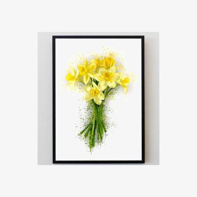 The Range Daffodil Splatter Print - Yellow / A4
