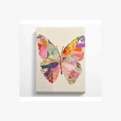 The Range Butterfly Collage Canvas Print - Black / 50.8cm