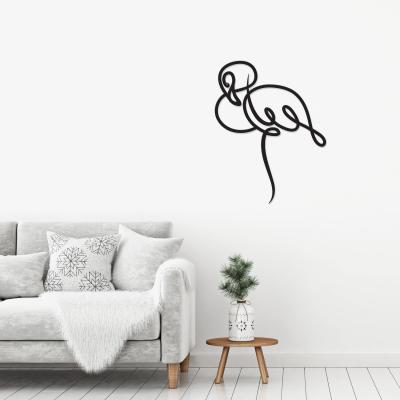 The Range Flamingo  Wall Art Metal Decorative Object - Black - Black