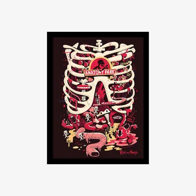 The Range Rick and Morty (Anatomy Park) Framed Print