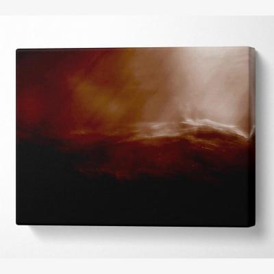 The Range Brown Canvas Print Wall Art - Yellow / 66.04cm
