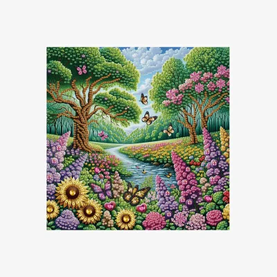 The Range Summer Scene Diamond Painting Kit - Multi