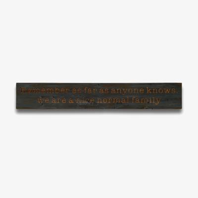 The Range Normal Family Grey Wash Message Plaque Humorous Decor - Brown