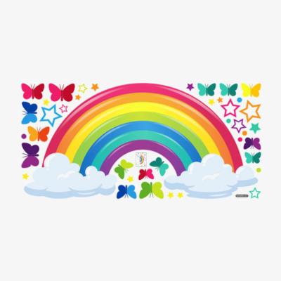 The Range Rainbow and Butterfly Wall Stickers - Red