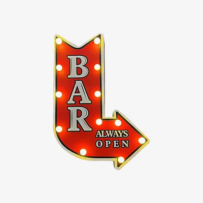 The Range LED Bar Always Open Sign - Red
