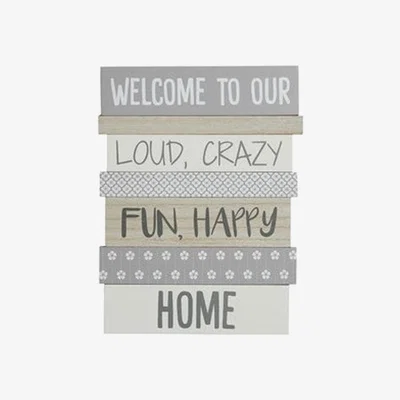 The Range Welcome To Our Home Wooden Sign  - Grey