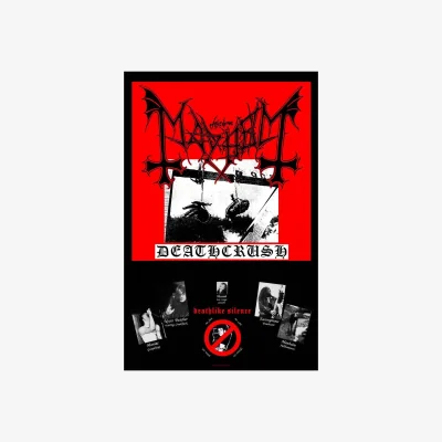 The Range Mayhem Deathcrush Textile Poster - Red/Black/White
