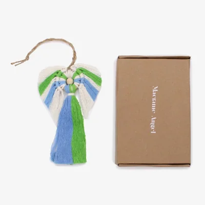 The Range Macrame Rainbow Angel Gift Box - Handwoven Indonesian Cotton - Multi