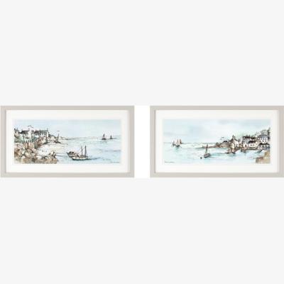 The Range R. Moreton Coastal Harbour Framed Print