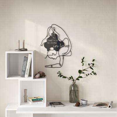The Range Do in love Modern Metal Wall Art Home Decorative Ornament - Black - Black