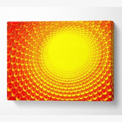 The Range Rays Of The Golden Sun Canvas Print Wall Art - Yellow / 81.28cm