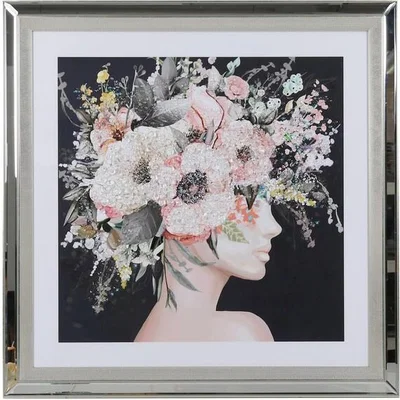 The Range Floral Thoughts Jewelled Framed Art