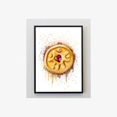 The Range Jammie Dodger Art Print - orange / 29cm