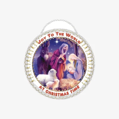The Range Joy to the World Nativity Christmas Hanging Plaque - Multi