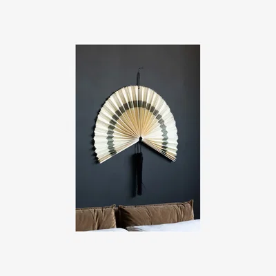 Rockett St George Natural & Black Fan Wall Decoration