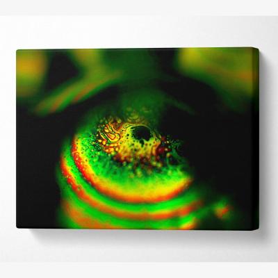 The Range Piercing Green Canvas Print Wall Art - Yellow / 35.56cm