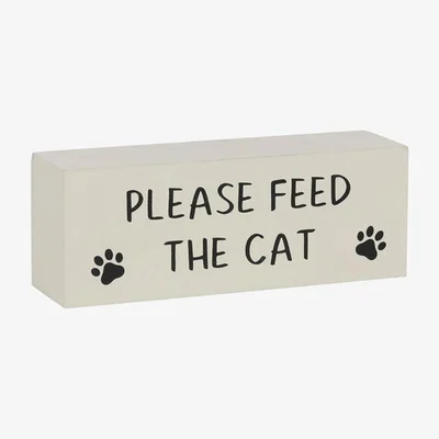 The Range Reversible Cat Feeding Sign - Grey