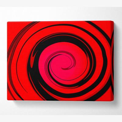 The Range Red Liquid Swirl Canvas Print Wall Art - Yellow / 50.8cm