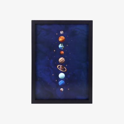 The Range Celestial Wonders Solar System Framed Wall Art - Blue