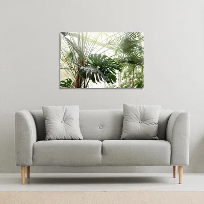 The Range Green plants in botanical garde Canvas Print - Green / 46cm / 31cm