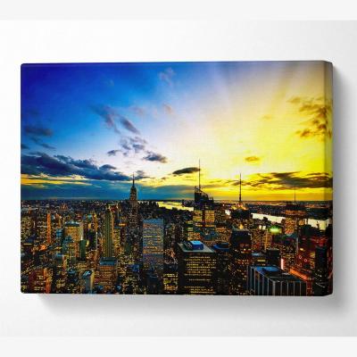 The Range City Of The Golden Sun Canvas Print Wall Art - Yellow / 50.8cm