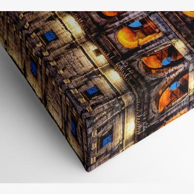 The Range Colosseum Night Lights Canvas Print Wall Art - Yellow / 35.56cm