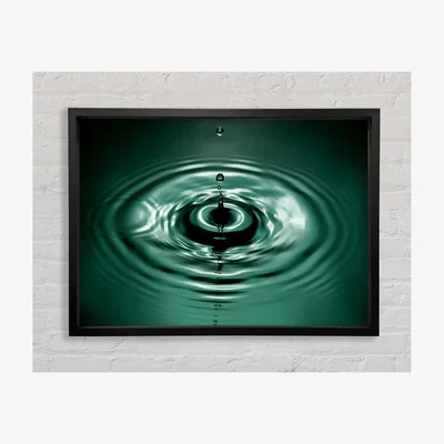 The Range Splash Emerald Framed Print Abstract Prints - Black