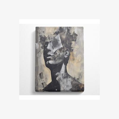 The Range Collage Head Graffiti Canvas Print - Black / 35.56cm
