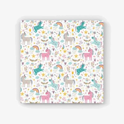 The Range Unicorn And Rainbows HD Metal Print - Blue / 56cm