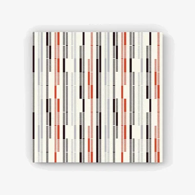 The Range Dashed Stroke Pattern HD Metal Print - Red / 40cm