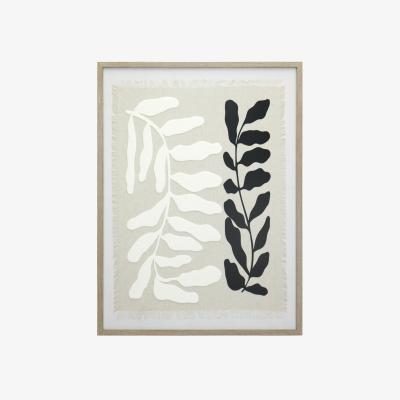 The Range Sculpt Linen Framed Wall Art - Monochrome