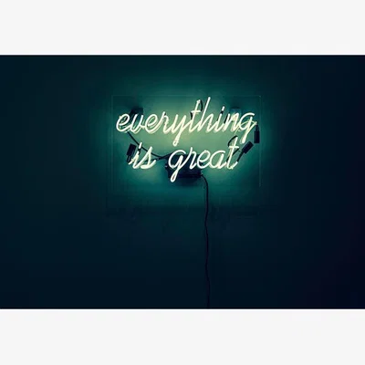 Rockett St George Unframed Everything Is Great Neon Art Print
