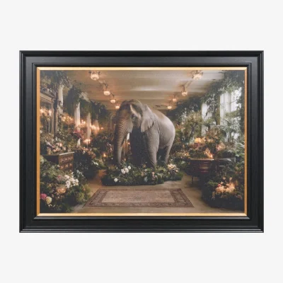 The Range Botanical Elephant Framed Print - Black