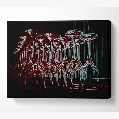 The Range Wine Bar Canvas Print Wall Art - Yellow / 101.6cm