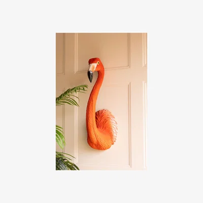 Rockett St George Large Faux Flamingo Head Wall Art