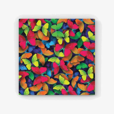 The Range Rainbow Butterflies HD Metal Print - Red / 30cm