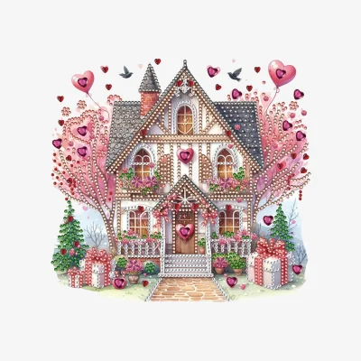 The Range Magical Love Hearts House Diamond Art Painting - Multi