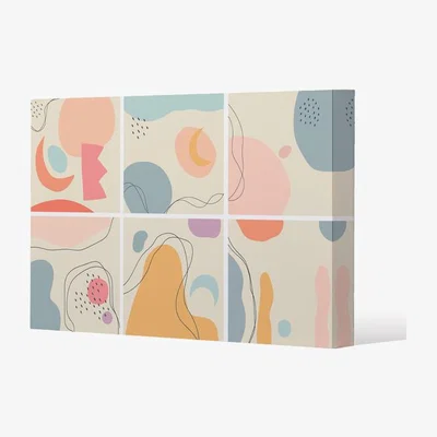 The Range various shapes and doodle objects Canvas Print - Pink / 61cm / 91cm