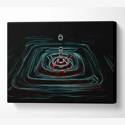 The Range Water Squares Canvas Print Wall Art - Yellow / 81.28cm