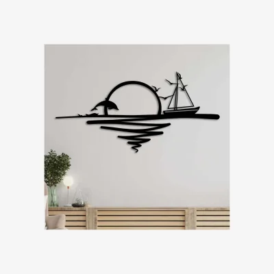 The Range METAL WALL ART-GUN DOGUMU 120X59 CM - TEXTURE BLACK - Black