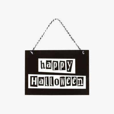 The Range Eerie Edge Halloween Hanging Sign - Black