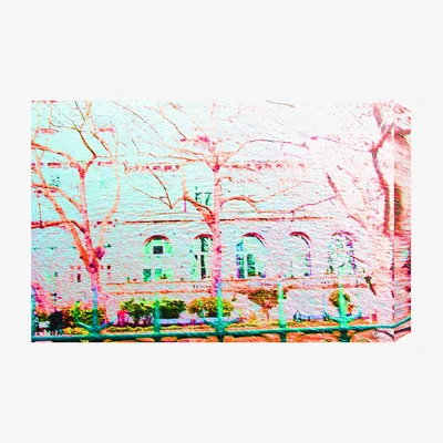 The Range London Red Tree Graphic Art on Canvas - Red / 46cm