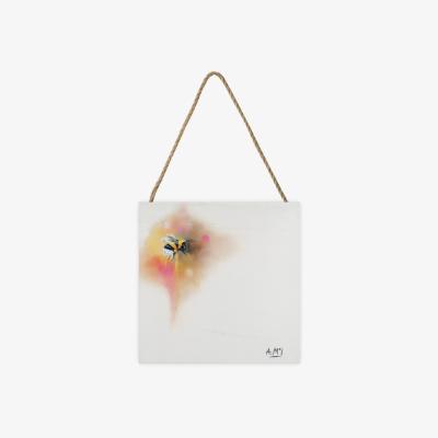 The Range Alison Mcilkenny (Bumblebee Pink) Wooden Block - White