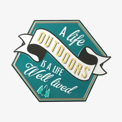 The Range A Life Outdoors Sign  - Blue